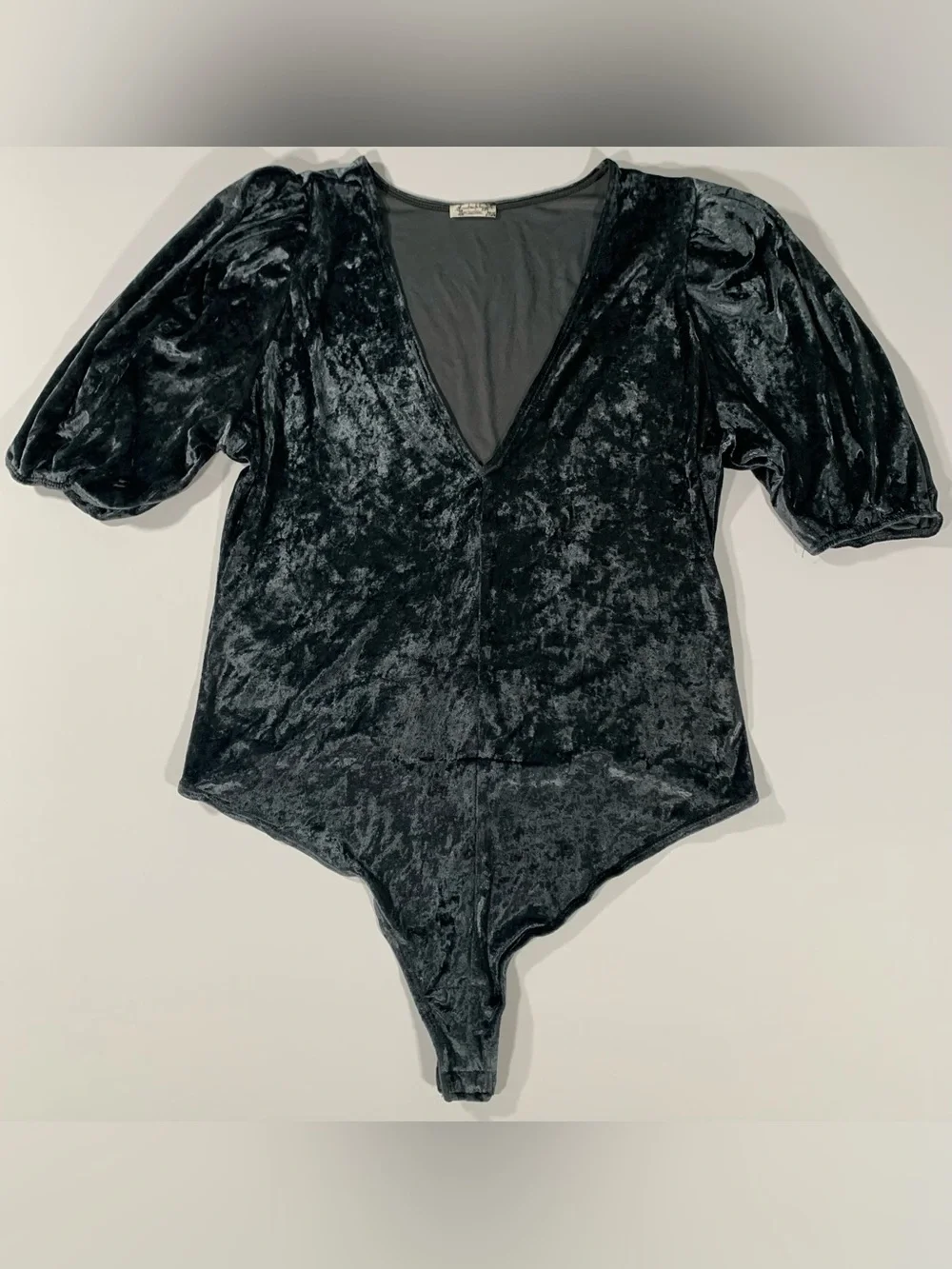 Free People Intimately Don’t You Wish Bodysuit Velvet Silver/Gray Size Large